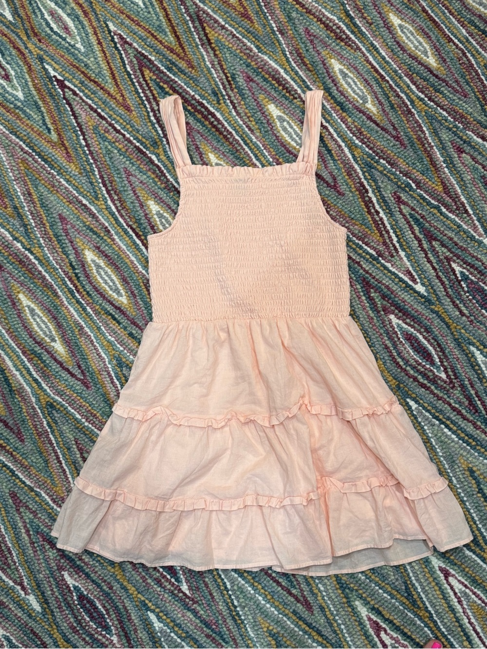 🪸🍑 wild fable Peach Coral summer Smocked Tiered Mini Sundress 🍑🪸 - Picture 7 of 8